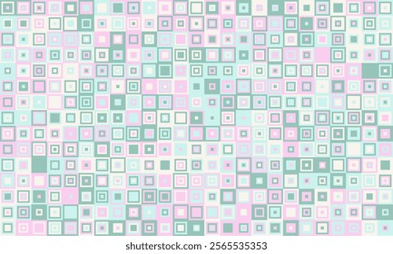 Symmetrical cube design with soft colours. Perfect for contemporary textiles, repeat prints, and ornate backgrounds, adding a touch of visual simplicity.