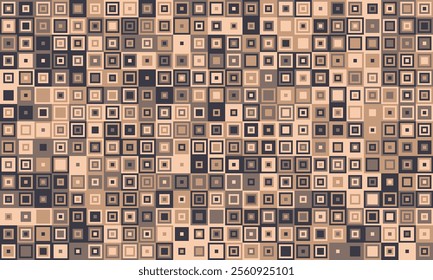 Symmetrical cube grid with vibrant, ornate colors. A beautiful geometric pattern suited for posters, fabric, or material design with a modern, textured appeal.