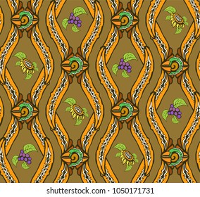 Symmetrical decorative natural background of warm colors