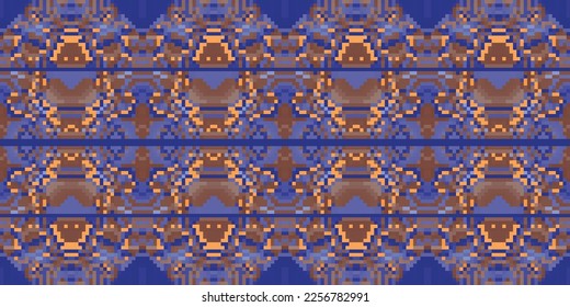 Symmetrical design based on colored pixels