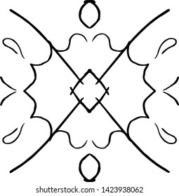 symmetrical design by hand draw