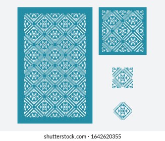 Symmetrical design for manufacturing , Vector Laser cut panel ,Seamless design pattern for decorative panel
