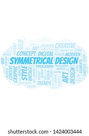 Symmetrical Design word cloud. Wordcloud made with text only.