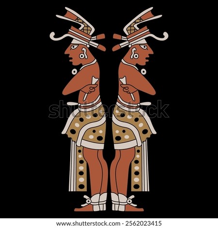 Similar – Image, Stock Photo Indigenous mayan man standing against lush vegetation