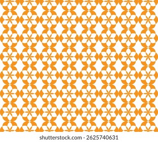 Symmetrical Flower Motif Seamless Background