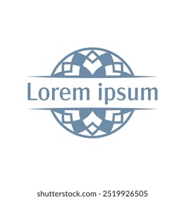 Symmetrical Geometric Circle Frame for Elegant Invitations