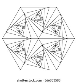 Symmetrical geometric design, logo design element