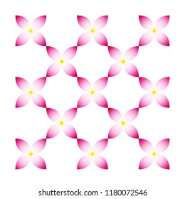 Symmetrical geometric floral pattern,  background of flowers, vector.