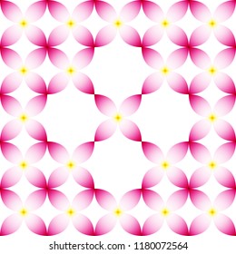 Symmetrical geometric floral pattern, Lotus petals,  vector.