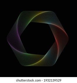 symmetrical geometric line pattern polygon