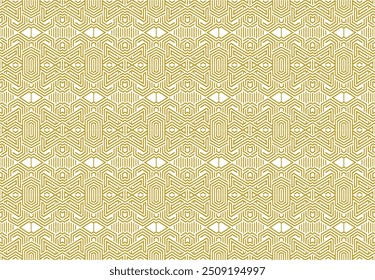 Symmetrical Geometric Repeat Pattern for Monochrome Fabric and Background Design with Digital Hexagon Motifs