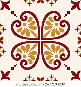 Symmetrical geometric seamless pattern design