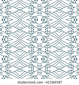 symmetrical geometric seamless pattern. Design element for art. mandala fragment