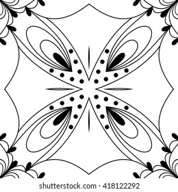 symmetrical geometric seamless pattern. Design element for art. 