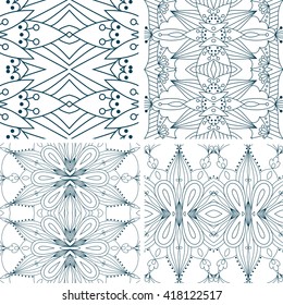 symmetrical geometric seamless pattern. Design element for art. mandala fragment