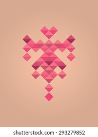 Symmetrical geometric vector pattern