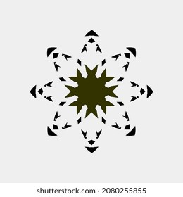 symmetrical and good flower ornament vector illustration, good for screen printing