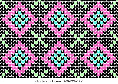 A symmetrical  graphic pattern with curved waves and diamond shapes, creating a modern and elegant look. Perfect for backgrounds or decorative designs.