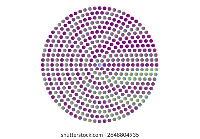 Symmetrical Hexagon Dot Array – Abstract Technology Background,  Vibrant Gradient Dot Composition – Futuristic Tech-Inspired Design illustration for various projects 