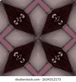 Symmetrical Leaf Vector Pattern Design