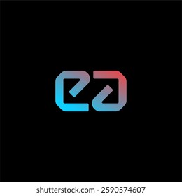 symmetrical Letter EA or AE logo concept vector icon