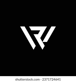 symmetrical letter W and R logo