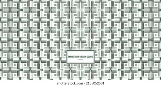 symmetrical line and small square pattern