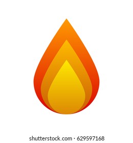 Symmetrical logo fire. Icon illustration for design - stock vector