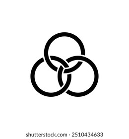 Logotipo simétrico. logotipo de elemento de forma abstracta de Vector de ilustración.