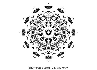 Symmetrical Mandala Art for Meditation Featuring Radiating Patterns	
