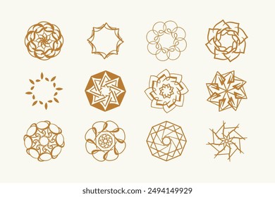 Symmetrical mandala decorative ornament pattern