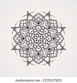 symmetrical mandala with dense ornaments. suitable for henna, tattoos, photos, coloring books. islam, hindu,Buddha, india, pakistan, chinese, arab