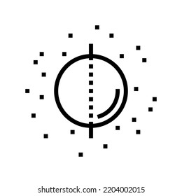 symmetrical mole line icon vector. symmetrical mole sign. isolated contour symbol black illustration