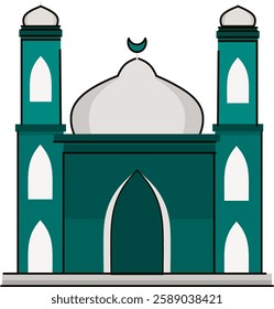 Symmetrical Mosque Structure for Islamic Illustration