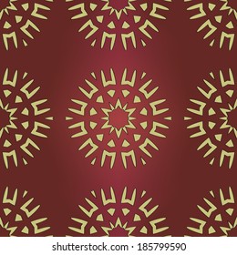Symmetrical ornament. Seamless vector pattern.