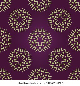 Symmetrical ornament. Seamless vector pattern.