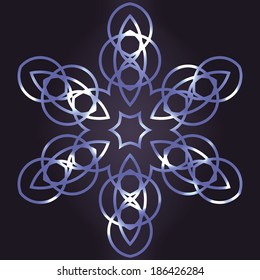 Symmetrical ornament. Seamless vector pattern.