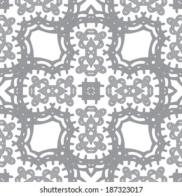 Symmetrical ornament. Seamless vector pattern.