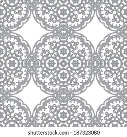 Symmetrical ornament. Seamless vector pattern.