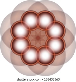 Symmetrical ornament. Vector pattern.