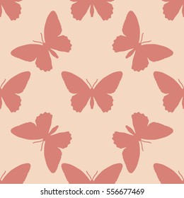 Symmetrical pattern of butterflies in gentle pastel tones. Suitable for festive and celebratory decoration