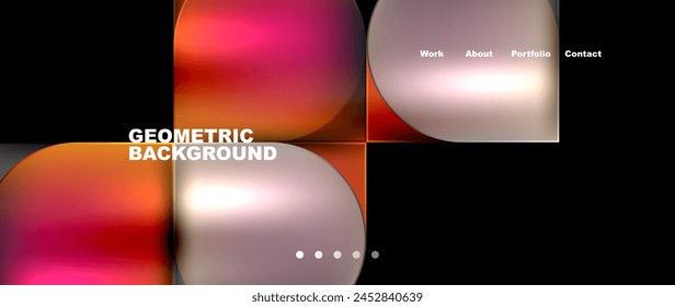 A symmetrical pattern of circles and squares in magenta tints and shades, on a black background. Perfect for macro photography or automotive lighting event materials