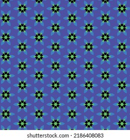 symmetrical pattern with flowers. vector illustration