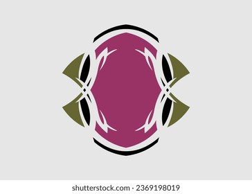 Symmetrical pattern hand art motifs for abstract color combinations for decoration