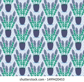 Symmetrical pattern with purple lavender