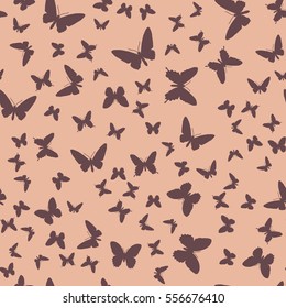 Symmetrical pattern of random butterflies in gentle pastel tones. Suitable for festive and celebratory decoration