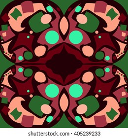 Symmetrical pattern of red and green colors