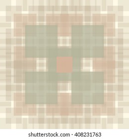 Symmetrical pattern of squares. Fractals.