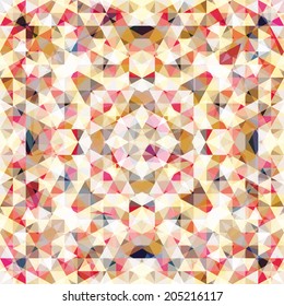 Symmetrical pattern of triangular mosaic