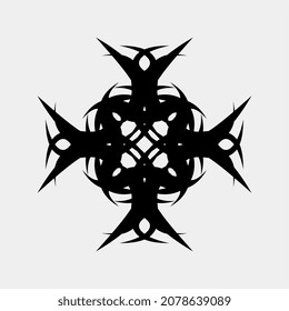 Symmetrical patterned vector drawing illustration for nice men and women tattoos